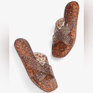Maurice’s Paige Leopard Jelly Sandal size 8